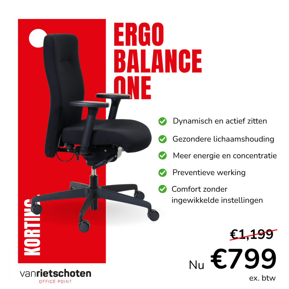 Ergo Balance One bureaustoel actie